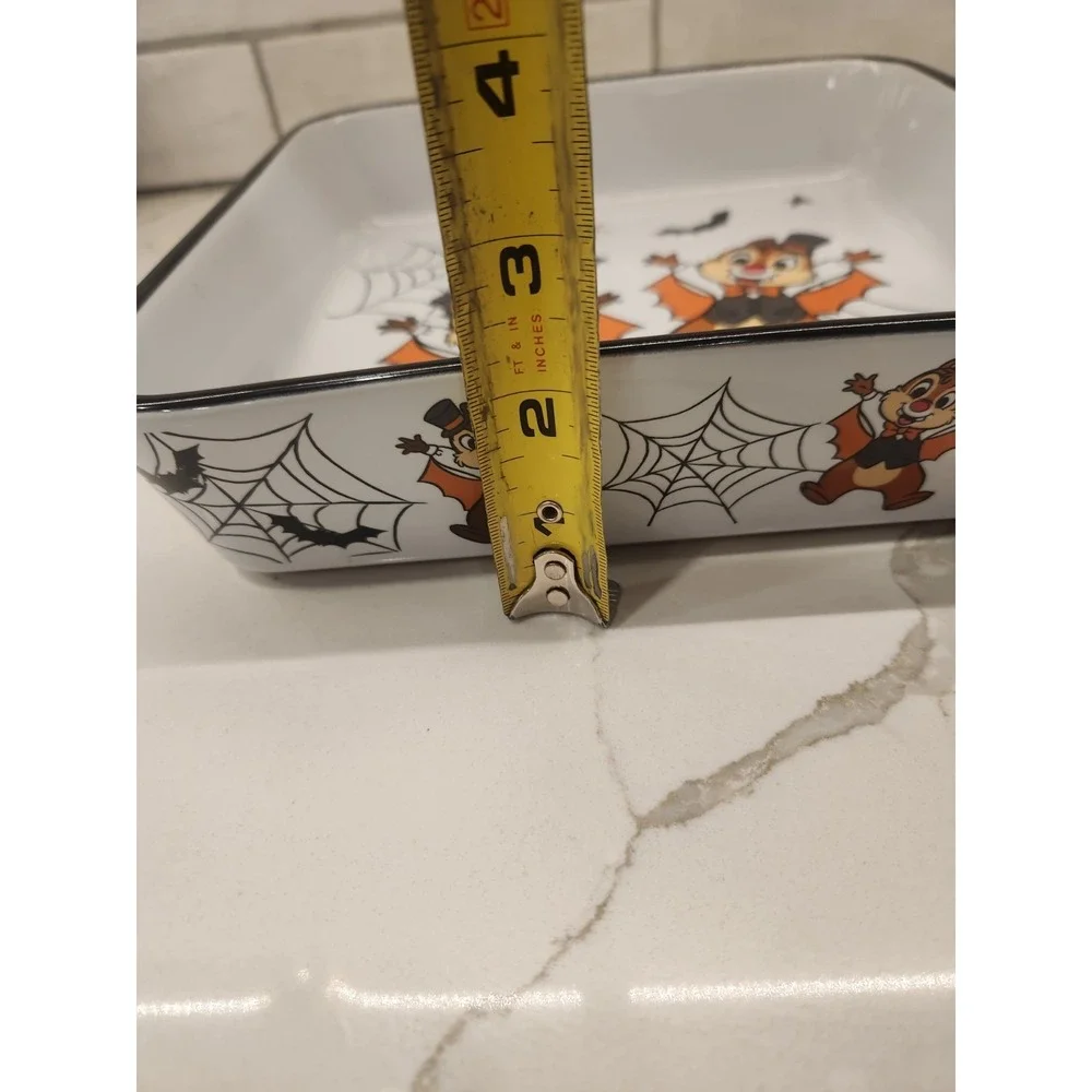 Disney Chip & Dale Halloween Bats Spider Webs Baking Casserole‎ Pan Dish 9
